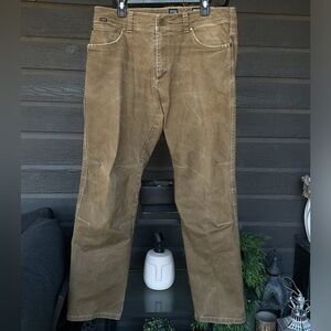 Kuhl Ryder Pants Mens 35x32 Brown Vintage Patina Dye Hiking Camp Outdoors Work